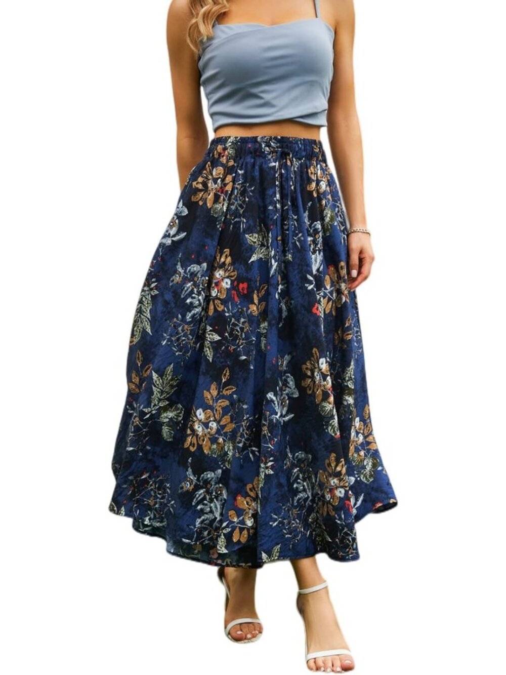 Chic Long Maxi Skirt for Women with Pockets | Stylish Midi Length Fashion